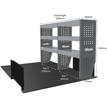 MR4 Bare Express Range til Fiat Scudo- To deler - Hyller