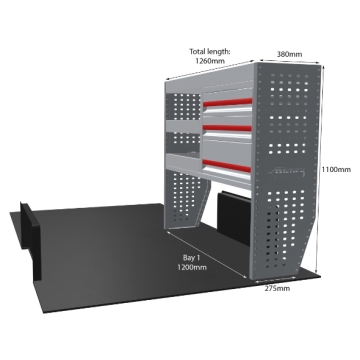MR4 Bare Express Range til Fiat Scudo- En del - Skuffer + Hyller