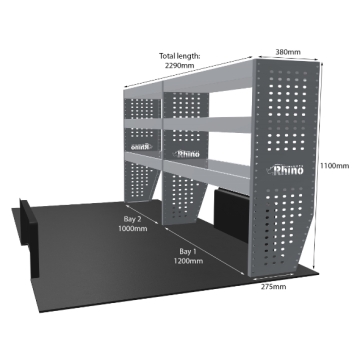 MR4 Bare Express Range til Fiat Scudo- To deler - Hyller
