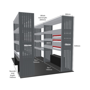 MR4 Bare Express Range til Man TGE - Full konfigurasjon - Skuffer + Hyller