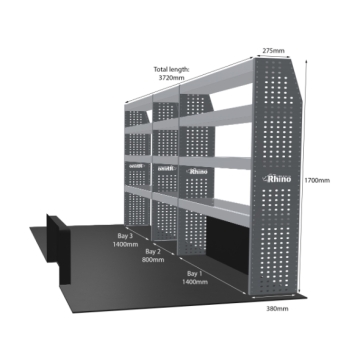 MR4 Bare Express Range til Man TGE - Tre deler - Hyller