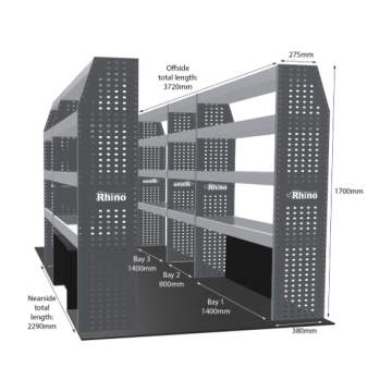 MR4 Bare Express Range til L3H3 Man TGE 2017- Full konfigurasjon - Hyller