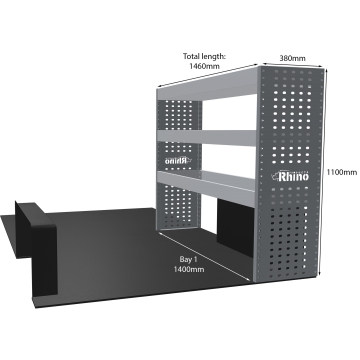 MR4 Bare Express Range til L2H1 Ford Transit Custom 2023 - En del - Hyller