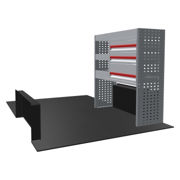 MR4 Bare Express Range til L1H1 Ford Transit Custom 2013-2023 - En del - Skuffer + Hyller