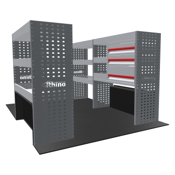 MR4 Bare Express Range til L2H1 Ford Transit Custom 2013-2023 - Full konfigurasjon - Skuffer + Hyller