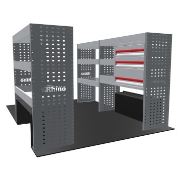 MR4 Bare Express Range til L1H1 Renault Trafic 2014- Full konfigurasjon - Skuffer + Hyller