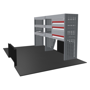 MR4 Bare Express Range til L1H1 Volkswagen T6 Transporter 2015-2023 - To deler - Skuffer + Hyller