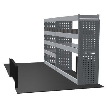 MR4 Bare Express Range til Volkswagen T6 L2H1- To deler - Topp Hylle - Gummimatter