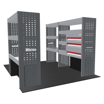 MR4 Bare Express Range til L1H1 Renault Master 2010-2024 - Forhjulsdrift - Full konfigurasjon - Skuffer + Hyller