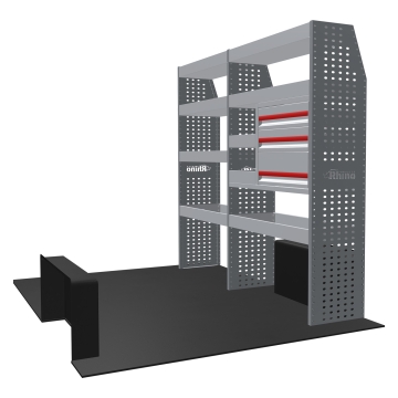 MR4 Bare Express Range til L1H2 Renault Master 2010-2024 - Forhjulsdrift - To deler - Skuffer + Hyller