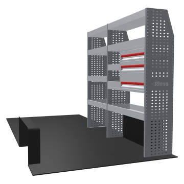 MR4 Bare Express Range til L3H3 Renault Master 2010-2024 - Forhjulsdrift - To deler - Skuffer + Hyller