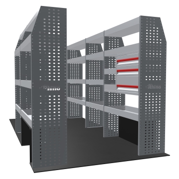 MR4 Bare Express Range til L3H3 Renault Master 2010-2024 - Forhjulsdrift - Full konfigurasjon - Skuffer + Hyller