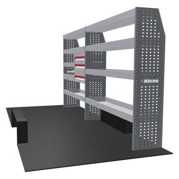 MR4 Bare Express Range til L3H3 Renault Master 2010-2024 - Bakhjulsdrift - To deler - Skuffer + Hyller