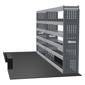 MR4 Bare Express Range til Renault Master L3H3 RWD- To deler - Topp Hylle - Gummimatter