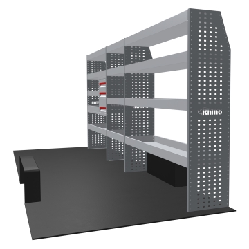 MR4 Bare Express Range til L4H2 Renault Master 2010-2024 - Bakhjulsdrift - Tre deler - Skuffer + Hyller