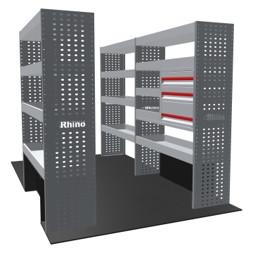 MR4 Bare Express Range til L2H2 Ford Transit 2014 - Forhjulsdrift - Full konfigurasjon - Skuffer + Hyller