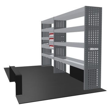 MR4 Bare Express Range til L3H2 Ford Transit 2014 - Forhjulsdrift - To deler - Skuffer + Hyller