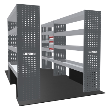 MR4 Bare Express Range til L3H2 Ford Transit 2014 - Forhjulsdrift - Full konfigurasjon - Skuffer + Hyller