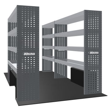 MR4 Bare Express Range til L3H2 Ford Transit 2014 - Bakhjulsdrift - Full konfigurasjon - Hyller