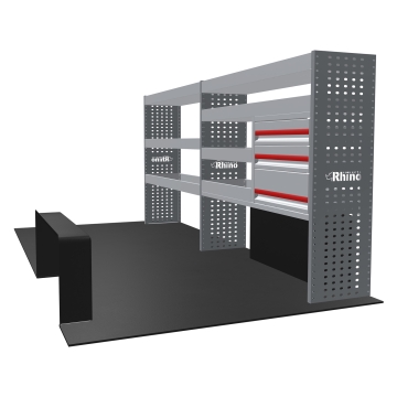 MR4 Bare Express Range til L2H1 Volkswagen Crafter 2006-2017 - To deler - Skuffer + Hyller