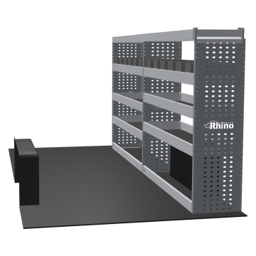 MR4 Bare Express Range til Volkswagen Crafter L2H1- To deler - Topp Hylle - Gummimatter