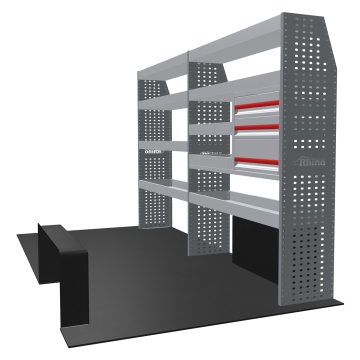MR4 Bare Express Range til L2H2 Volkswagen Crafter 2006-2017 - To deler - Skuffer + Hyller