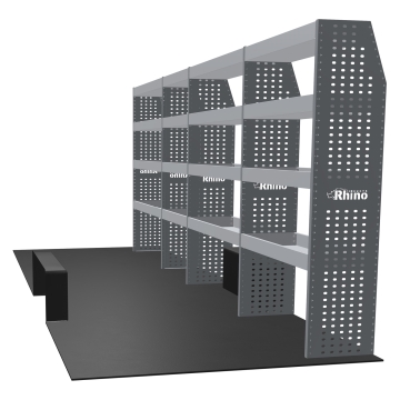 MR4 Bare Express Range til L4H2 - Bakhjulsdrift - Mercedes Sprinter 2018 - Four Bays - Hyller