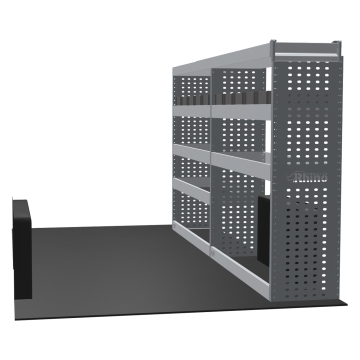 MR4 Bare Express Range til Peugeot Boxer L2H1- To deler - Topp Hylle - Gummimatter