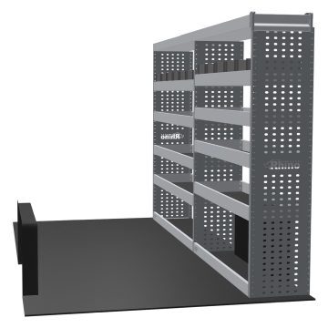 MR4 Bare Express Range til Peugeot Boxer L2H2- To deler - Topp Hylle - Gummimatter