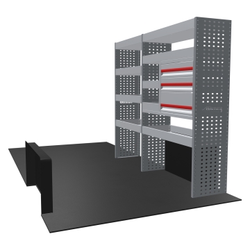 MR4 Bare Express Range til L3H2 Fiat Ducato 2006- To deler - Skuffer + Hyller