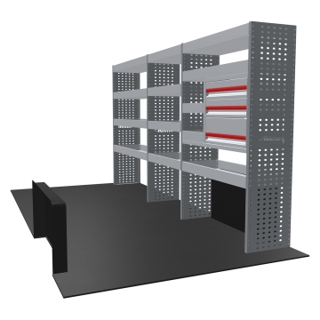MR4 Bare Express Range til L3H2 Fiat Ducato 2006- Tre deler - Skuffer + Hyller