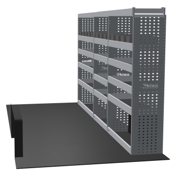 MR4 Bare Express Range til Fiat Ducato L3H2- Tre deler - Topp Hylle - Gummimatter