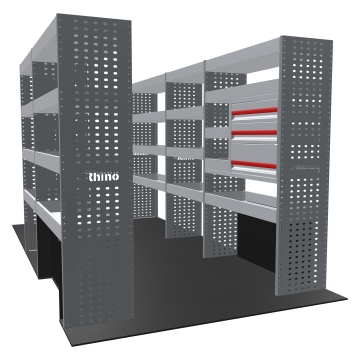 MR4 Bare Express Range til L3H2 Fiat Ducato 2006- Full konfigurasjon - Skuffer + Hyller