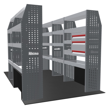 MR4 Bare Express Range til L3H3 Fiat Ducato 2006- Full konfigurasjon - Skuffer + Hyller