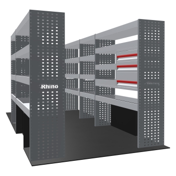 MR4 Bare Express Range til L4H2 Fiat Ducato 2006- Full konfigurasjon - Skuffer + Hyller
