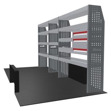 MR4 Bare Express Range til L4H3 Fiat Ducato 2006- Tre deler - Skuffer + Hyller
