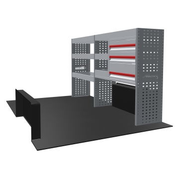 MR4 Bare Express Range til L2H1 Mercedes Vito 2003-2014 - To deler - Skuffer + Hyller