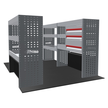 MR4 Bare Express Range til L2H1 Mercedes Vito 2003-2014 - Full konfigurasjon - Skuffer + Hyller