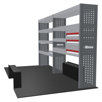 MR4 Bare Express Range til L3H3 Volkswagen Crafter 2017- To deler - Skuffer + Hyller
