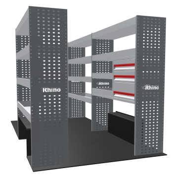 MR4 Bare Express Range til L3H3 Volkswagen Crafter 2017- Full konfigurasjon - Skuffer + Hyller