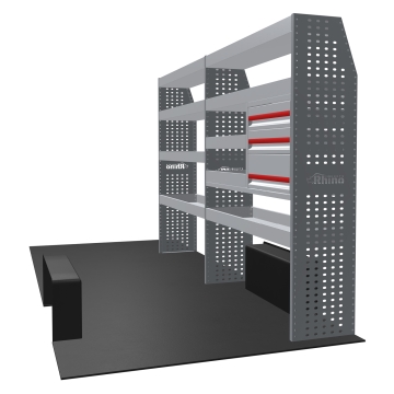MR4 Bare Express Range til L3H2 Man TGE 2017- To deler - Skuffer + Hyller