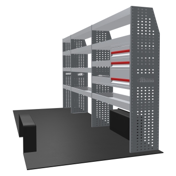 MR4 Bare Express Range til L3H2 Man TGE 2017- Tre deler - Skuffer + Hyller