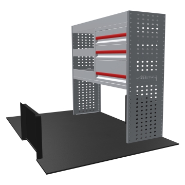 MR4 Bare Express Range til L1H1 Nissan Townstar 2022 - En del - Skuffer + Hyller - Dual Sliding Door Kit Only