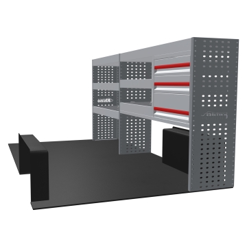 MR4 Bare Express Range til L2H1 Ford Transit Custom 2023 - To deler - Skuffer + Hyller