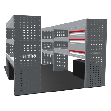 MR4 Bare Express Range til L2H1 Ford Transit Custom 2023 - Full konfigurasjon - Skuffer + Hyller