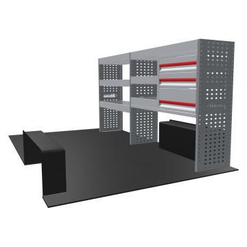 MR4 Bare Express Range til L2H1 Maxus Edeliver 7 2023 - To deler - Skuffer + Hyller