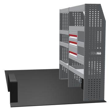 MR4 Bare Express Range til L3H2 Renault Master 2024 - Forhjulsdrift - To deler - Skuffer + Hyller