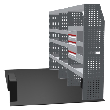 MR4 Bare Express Range til L3H2 Renault Master 2024 - Tre deler - Skuffer + Hyller