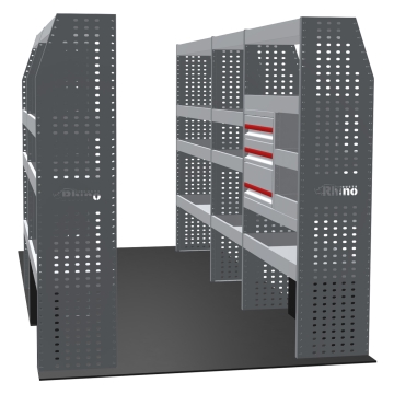 MR4 Bare Express Range til L3H2 Renault Master 2024 - Full konfigurasjon - Skuffer + Hyller