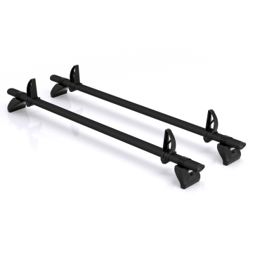 KammBar Black til Citroen Jumpy 2016 - Lang hjulavtstand - Lavt tak (L3H1), 2 Takstativ i aluminium til varebil